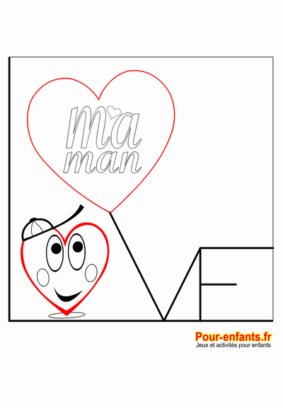 fête des mères coloriage coeur d'amour garçon à imprimer love maman coeurs d amour fête des mamans